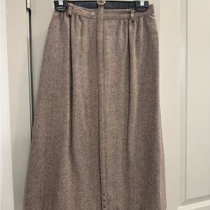 Chic Tan A-Line Women's Skirt